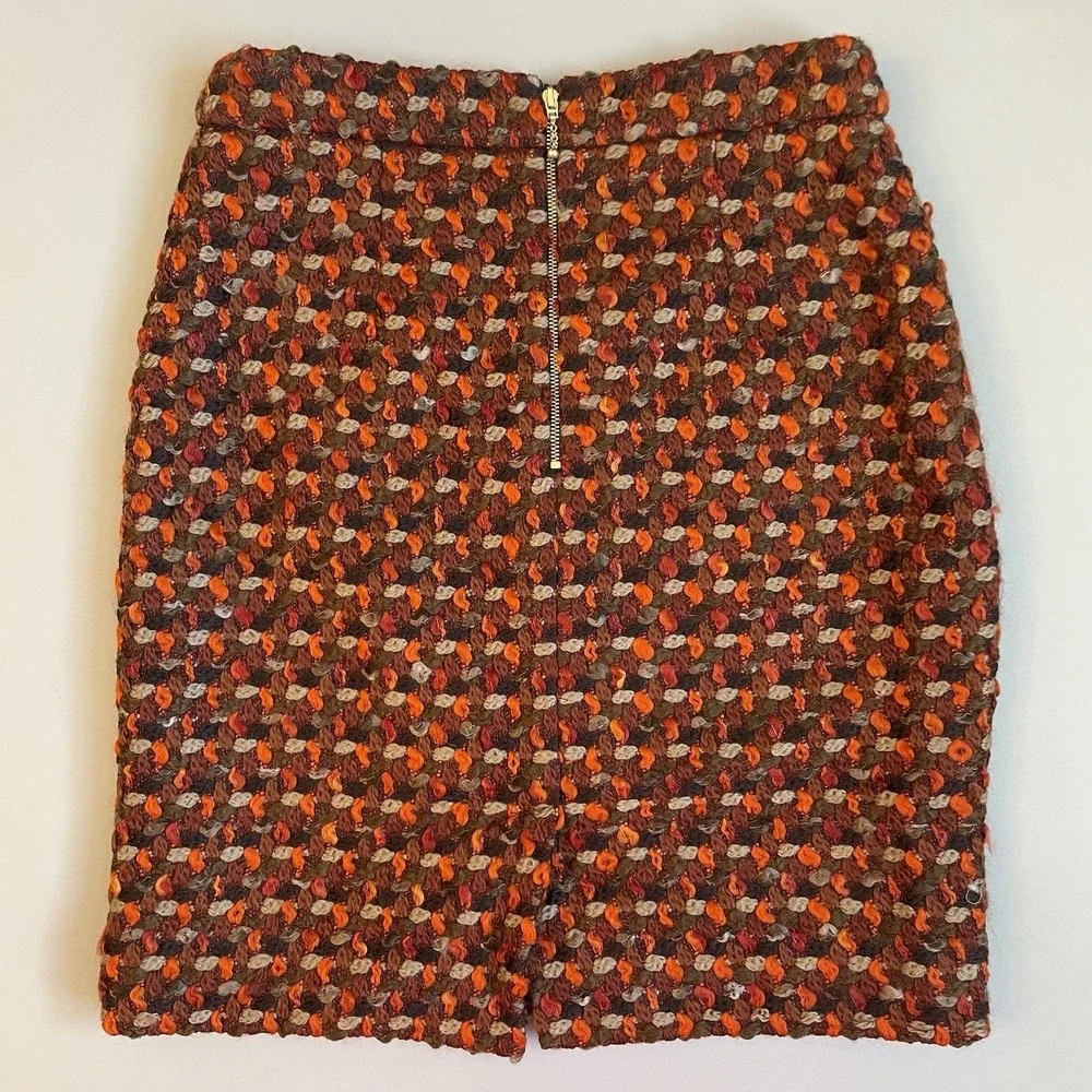 Kate Spade New York Women's Pencil Skirt Wool‎ Tweed Size 4 High Waist Work